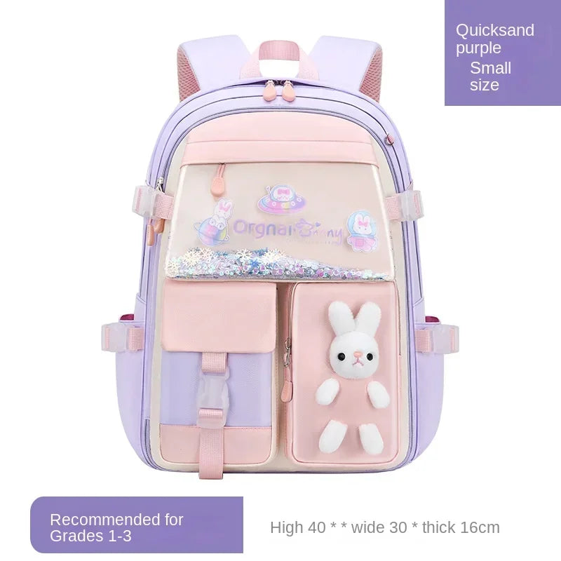 Backpack New Girl Primary School Student Bag Cute Cartoon Kid Junior High School Shoulder Bag Waterproof Children Schoolbag