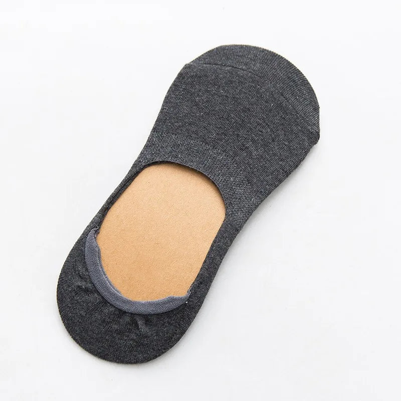 10 Pieces = 5 Pairs Women Invisible Boat Socks Spring Summer Solid Color Fashion Wild Shallow Mouth Felmen Slipper Cotton Sock