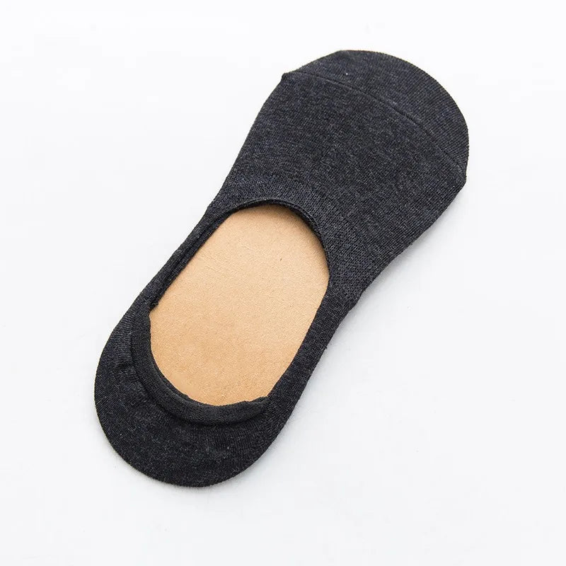 10 Pieces = 5 Pairs Women Invisible Boat Socks Spring Summer Solid Color Fashion Wild Shallow Mouth Felmen Slipper Cotton Sock