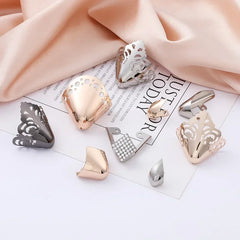 Women Shoes Point Protector Flat Shoe Tips Cap Accessorices High Heel Metal Toe Cap Wear and Tear Concealer Anti-kicking Leather