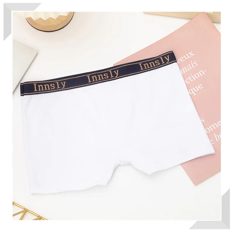 3Pcs/Set Women Boyshort Boxer Cotton White Underpant Elastic Big Size Panties Female Underwear Protective Shorts Under The Skirt