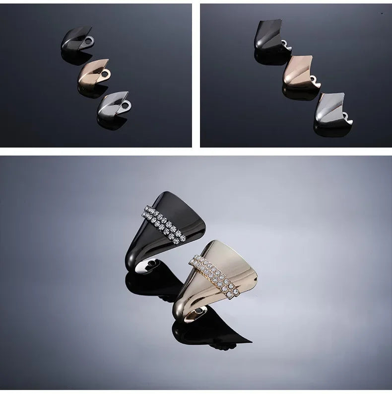 Women Shoes Point Protector Flat Shoe Tips Cap Accessorices High Heel Metal Toe Cap Wear and Tear Concealer Anti-kicking Leather