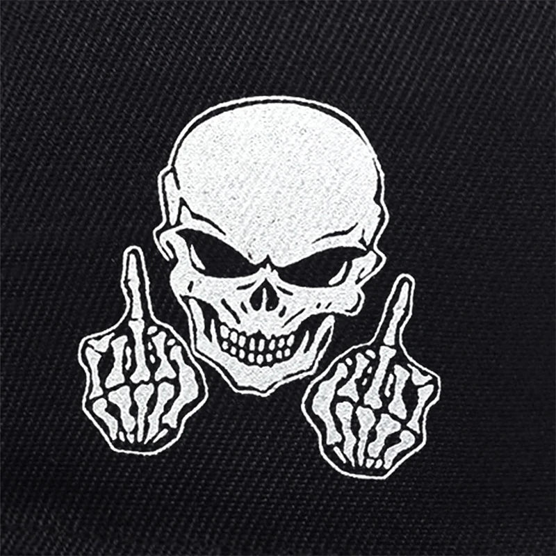 Unisex-Hip-Hop-Mützen mit Skelettfinger-Stickerei, Frühling und Herbst, für den Außenbereich, verstellbar, lässig, Baseballkappe, Sonnenschutzhut
