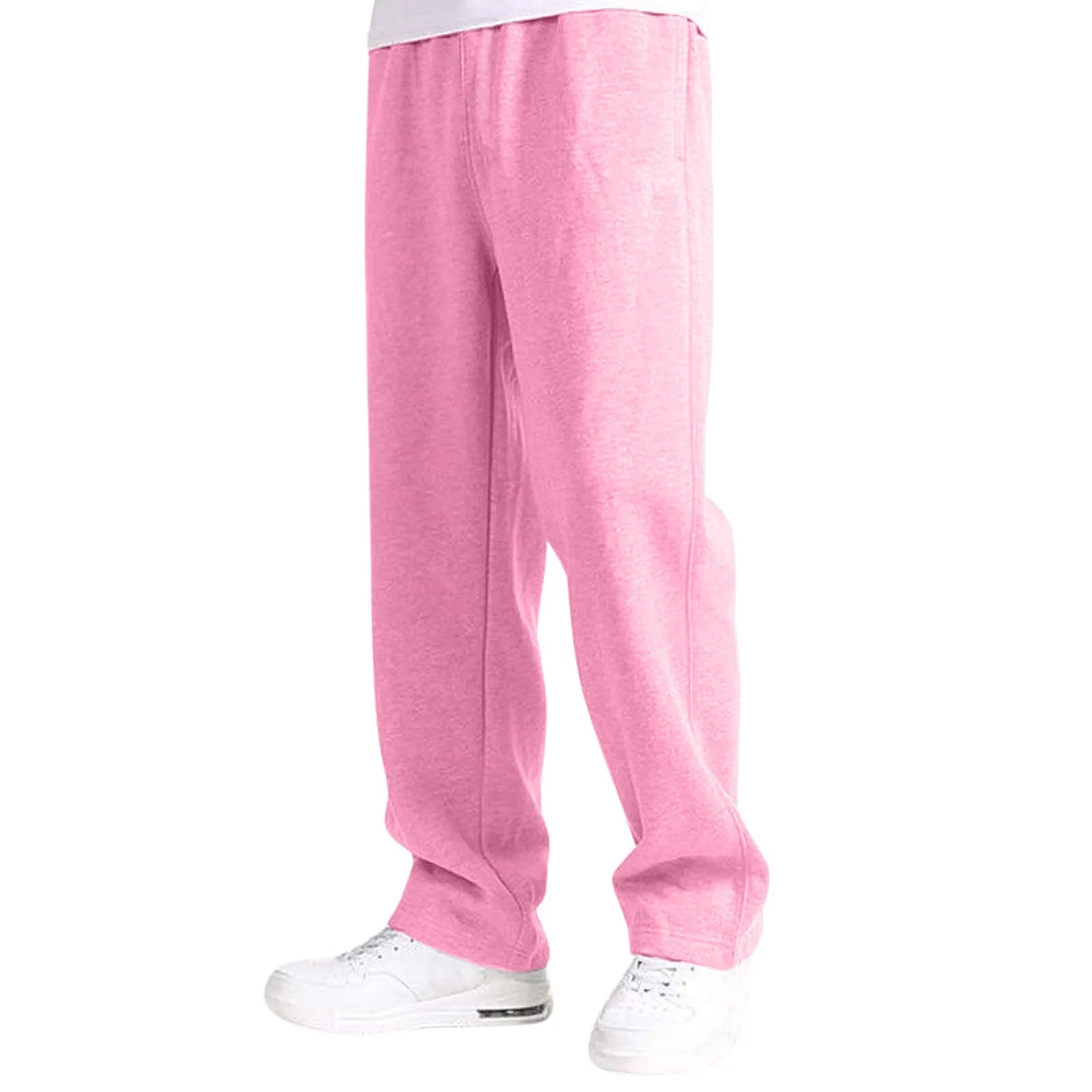 Mens Fleece Lined Sweatpants Wide Straight Leg Pants Bottom Sweatpants Joggers Pants Workout High Waisted Yoga Pants 10 Star