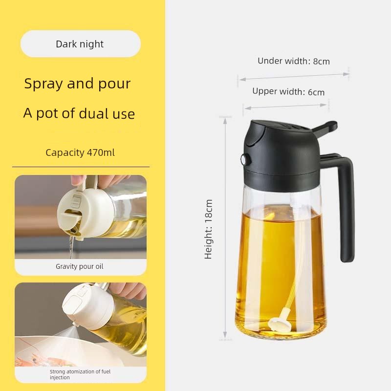 Multifunctional Fuel Injector Glass For Home Food Grade Dual-Use Two-in-One Large Capacity Pressing Oiler