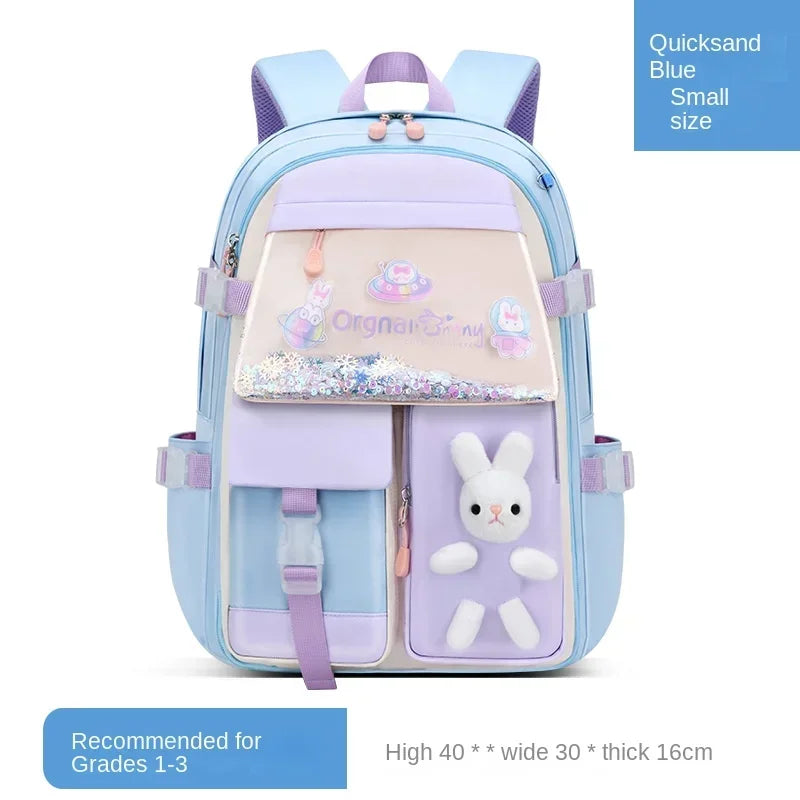 Backpack New Girl Primary School Student Bag Cute Cartoon Kid Junior High School Shoulder Bag Waterproof Children Schoolbag