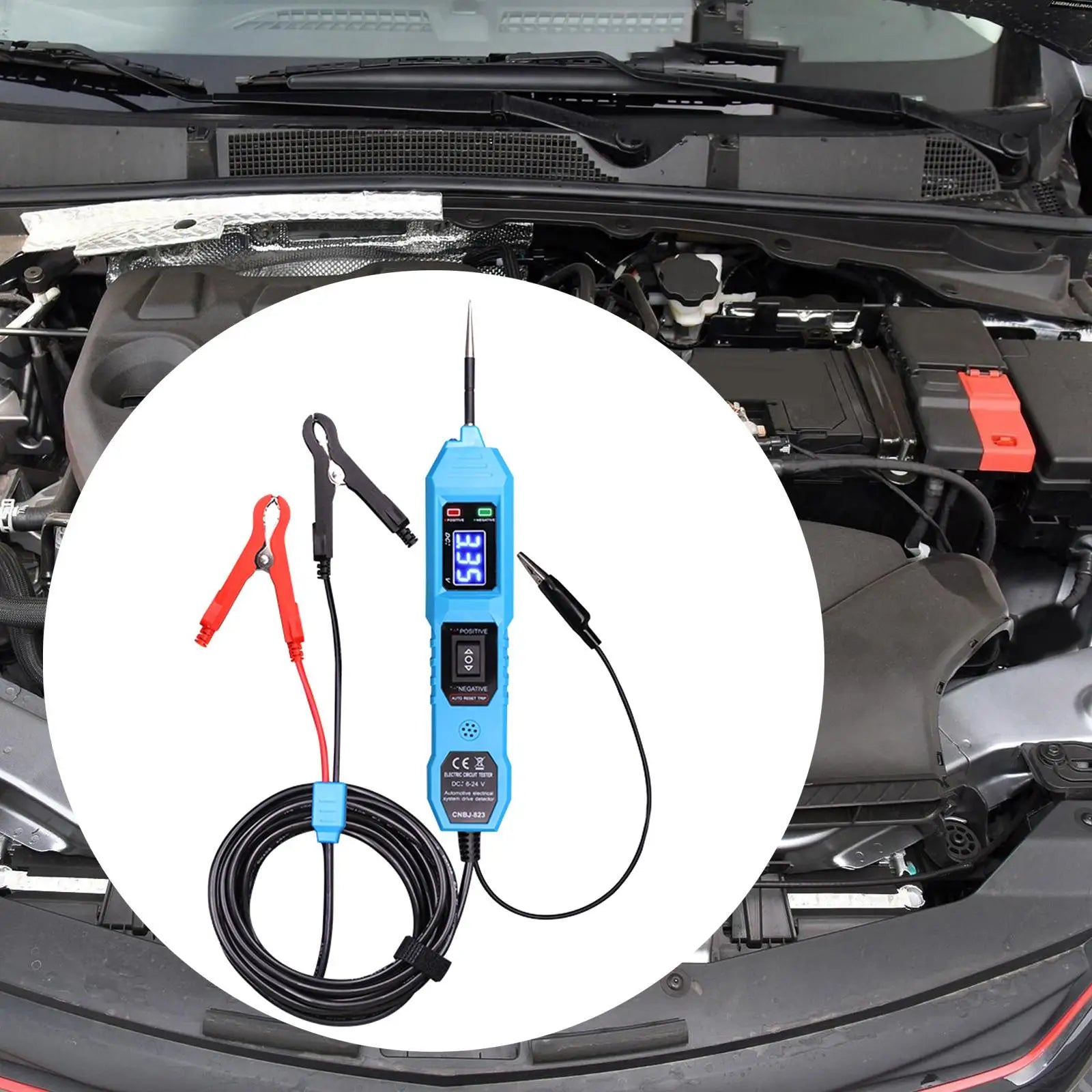 Probador de sonda de potencia de 3,5-36 V CC, luz de prueba automotriz, comprobador de circuito eléctrico para motocicletas, vehículos, automóviles, camiones y remolques