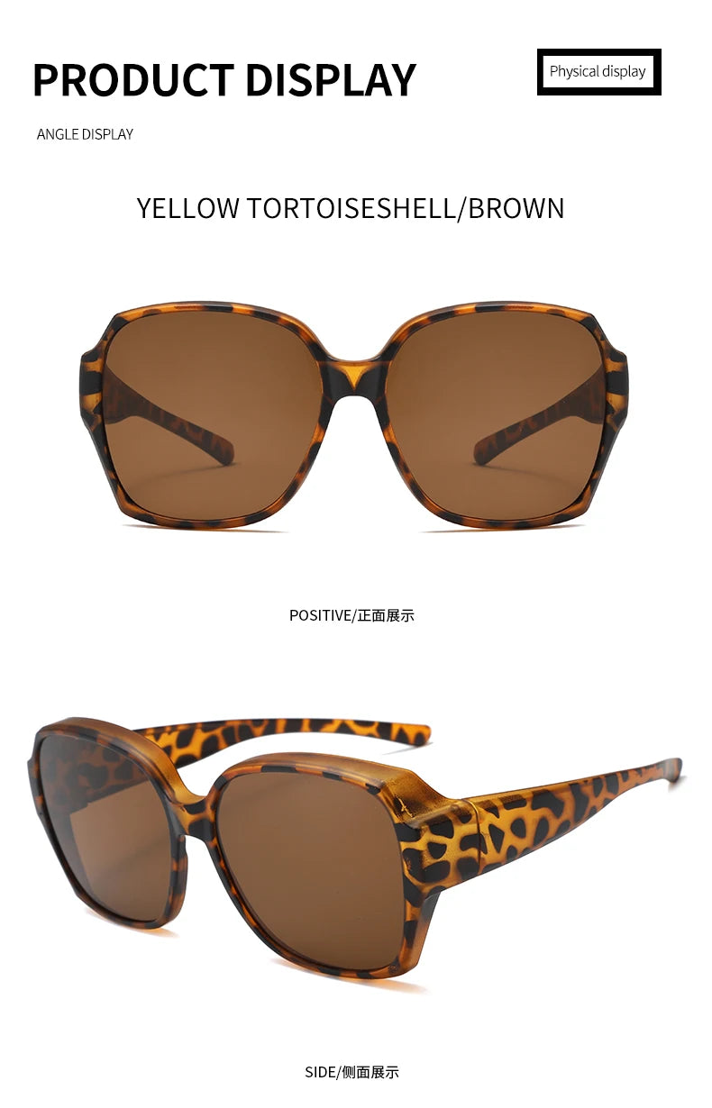 2025 TR90 Polarized Sunglasses Clip Men Women Myopia Set Sun Glasses UV400 Ultralight Outdoor Driving Fishing One Mirror Shade