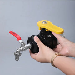 Adaptador de grifo para tanque IBC S60X6, rosca gruesa, grifo de conexión rápida para jardín, grifo de tanque de aleación, accesorio de válvula para tanque IBC de 1000 litros