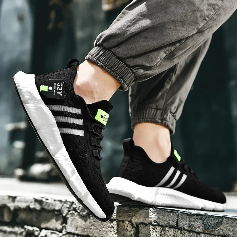 Zapatillas de deporte unisex para correr para hombres y mujeres, zapatillas deportivas informales, zapatillas de tenis ligeras para exteriores, zapatillas deportivas de malla, zapatillas clásicas suaves 46