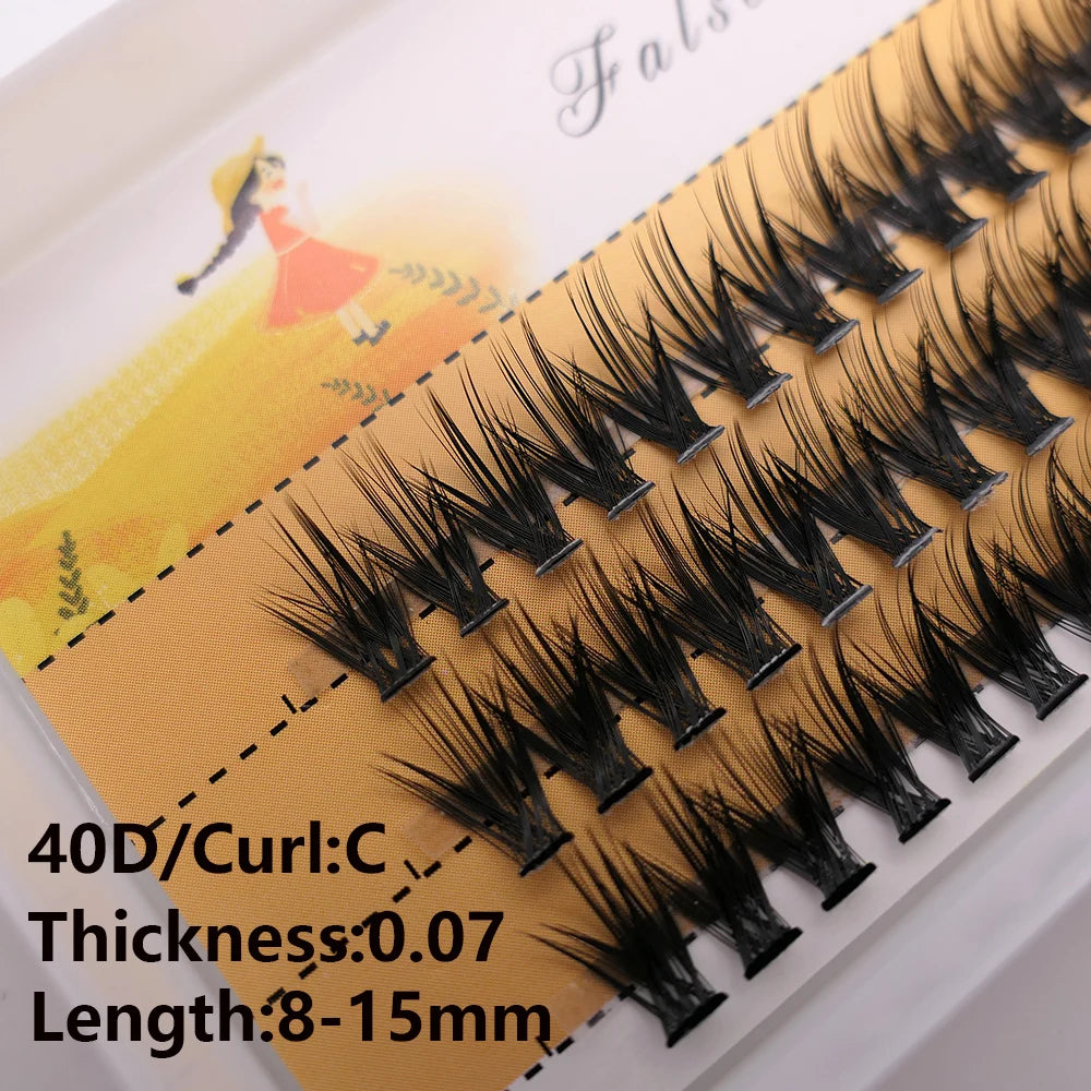 20D/30D Mink Eyelashes 1 Box /60 Bundles Natural eyelashes extension 3D Russia Individual Eyelash Cluster Makeup Tools Eye black