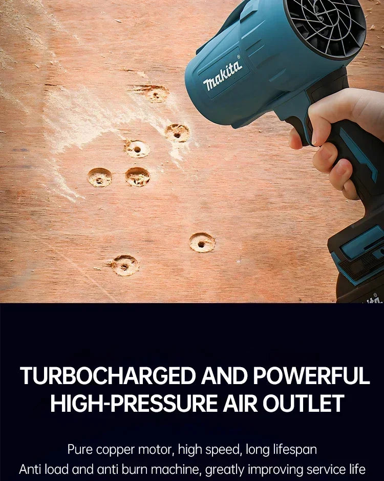 Makita 30000RPM Violent Blower Turbo Jet Fan 18V Electric Air Duster Wind Speed Turbo Rechargeable Cleanin Tool
