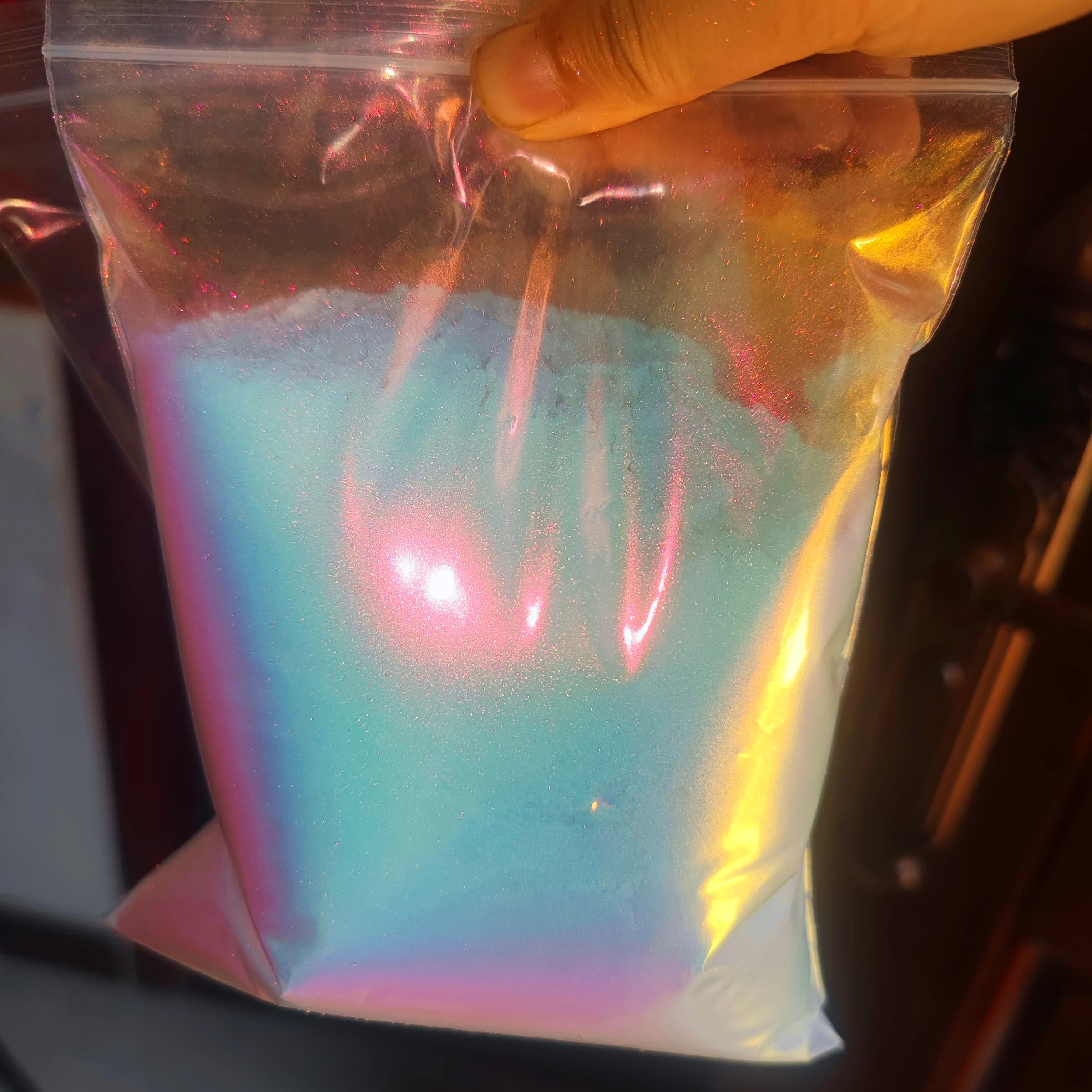 Bulk super chrome  Iridescent Rainbow Chameleon pigment powder Opal aurora nail mirror powder pigment