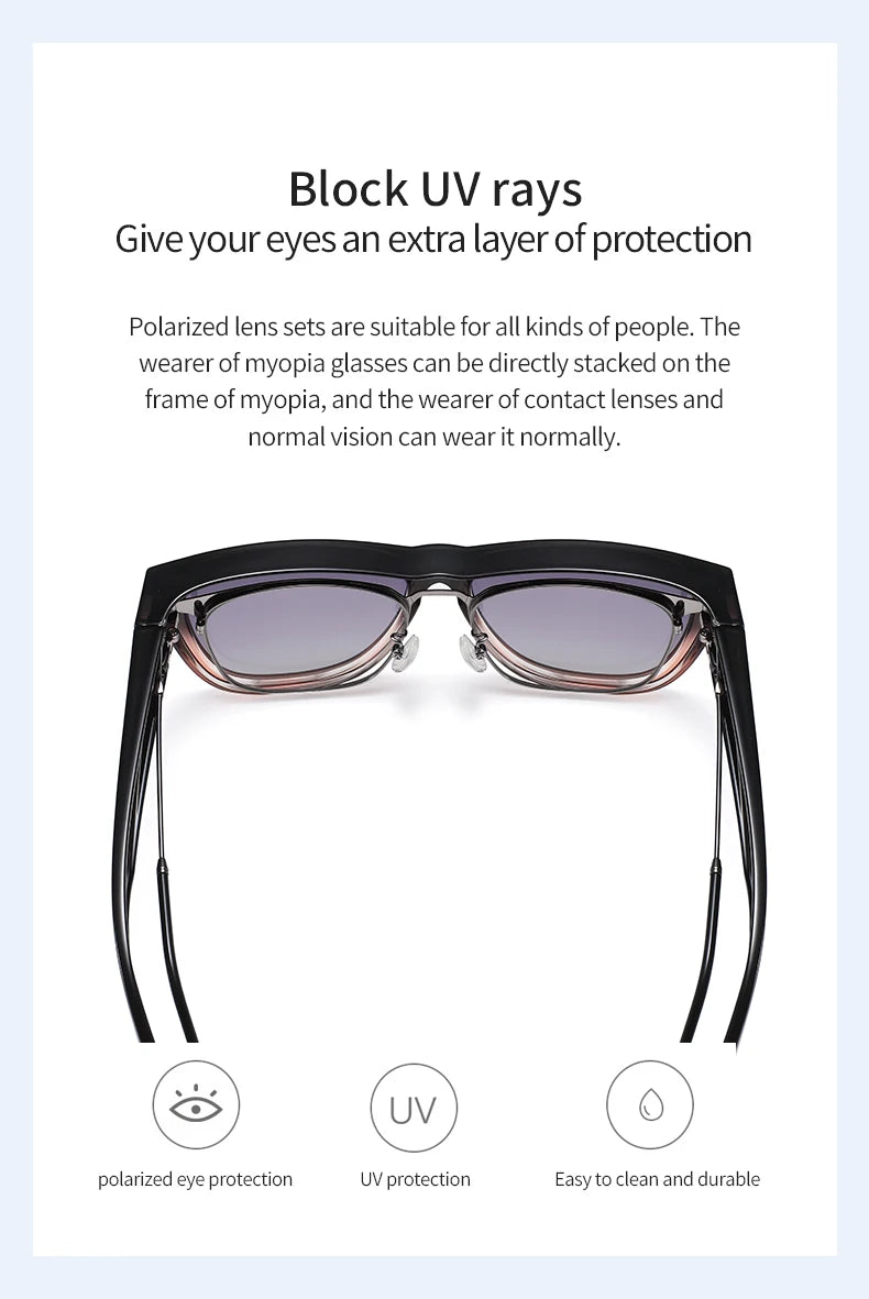 Women Polarized Sunglasses Men Myopia Set Sun Glasses UV400 Ultralight TR90 Eyeglasses Frame Beach Fishing Anti Glare Eyewear