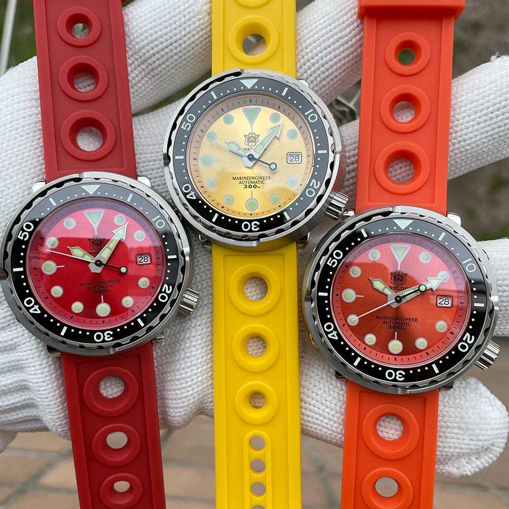 2023 New SD1975 STEELDIVE Tuna Classic Watch For Men Super Luminous Ceramic Bezel 300M Waterproof 316L Case NH35 Dive Wristwatch