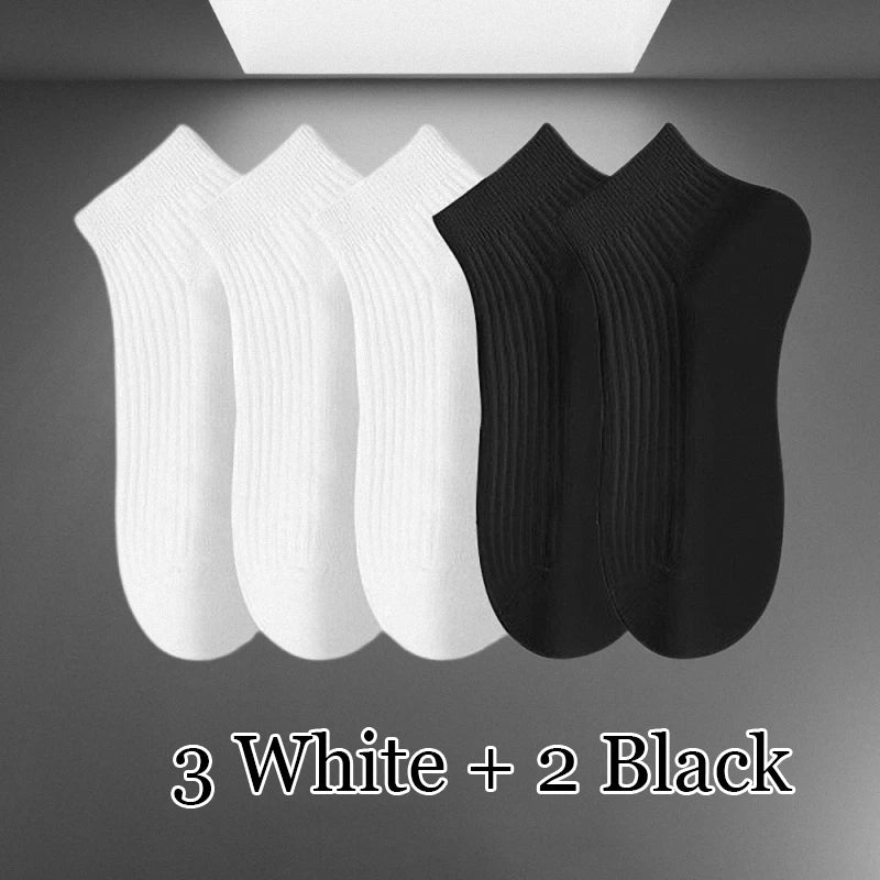 5/10 Pairs High Quality 100% Cotton Men Women Ankle Short Socks Fashion Invisible Sport Sweat-absorbing Girls Low Cut Boat Socks
