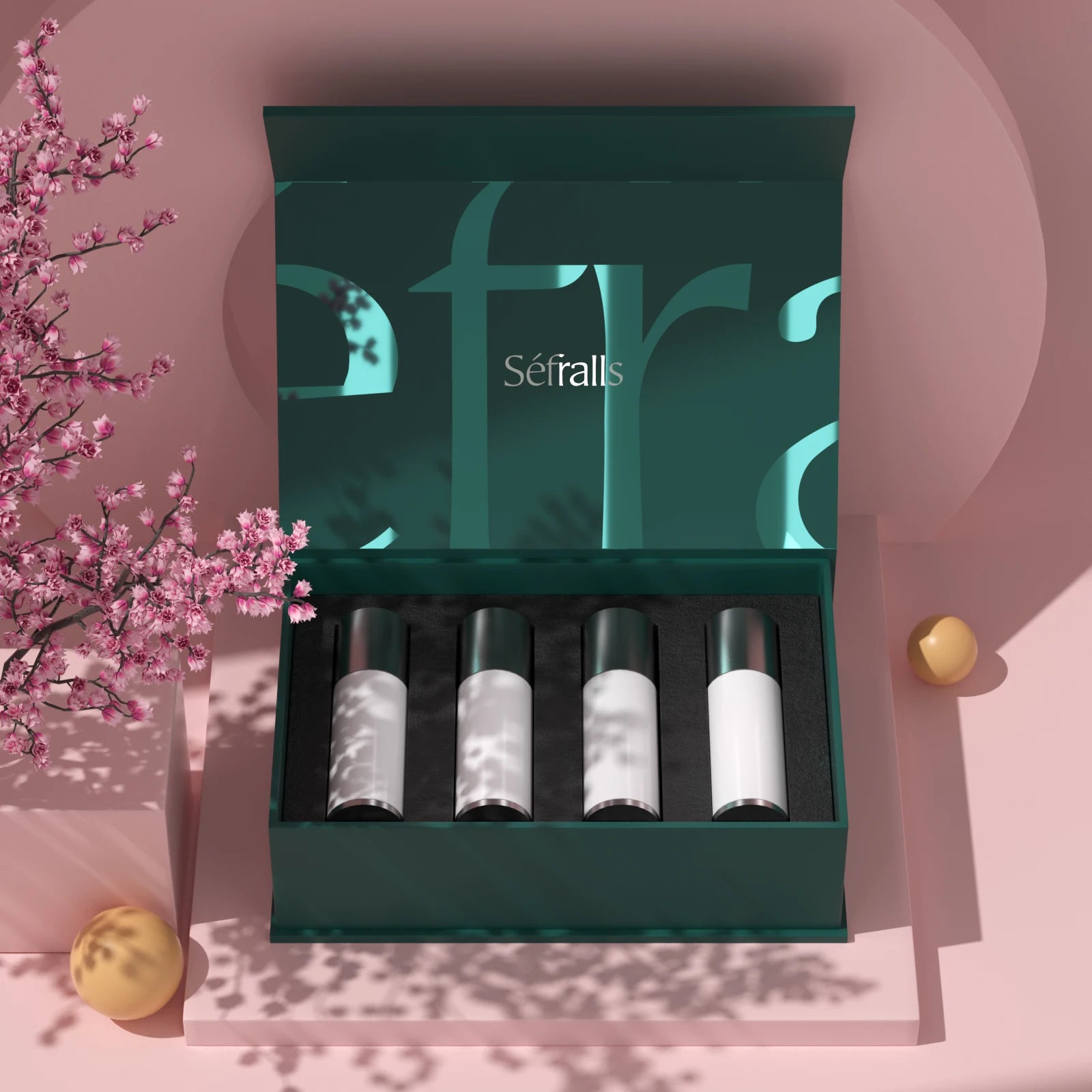 Séfralls THOUSAND KISSES COLORFUL LIPSTICK SET 3.5G/0.12OZ*4PCS Long Lasting Quick-drying Non-Stick Cup Matte Lip Stain Kit