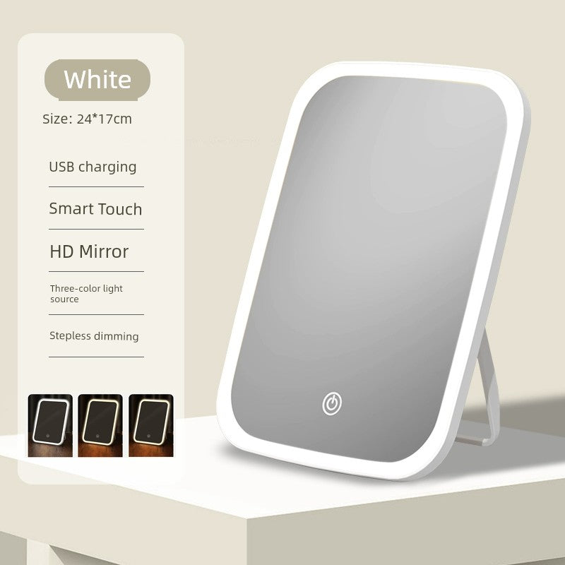 Carrying Foldable Storage Box Integrated Dormitory Makeup Mirror