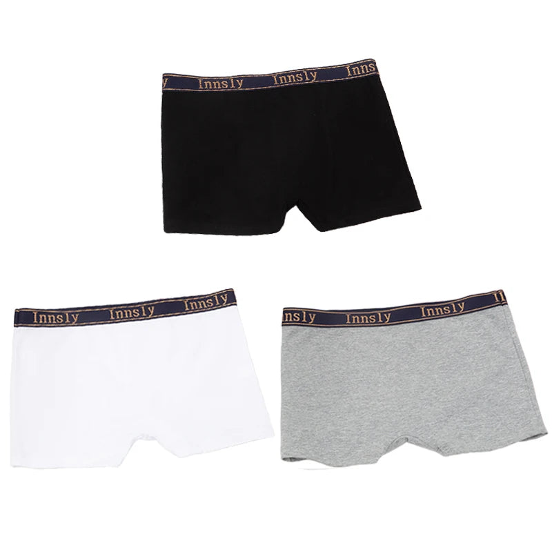 3Pcs/Set Women Boyshort Boxer Cotton White Underpant Elastic Big Size Panties Female Underwear Protective Shorts Under The Skirt