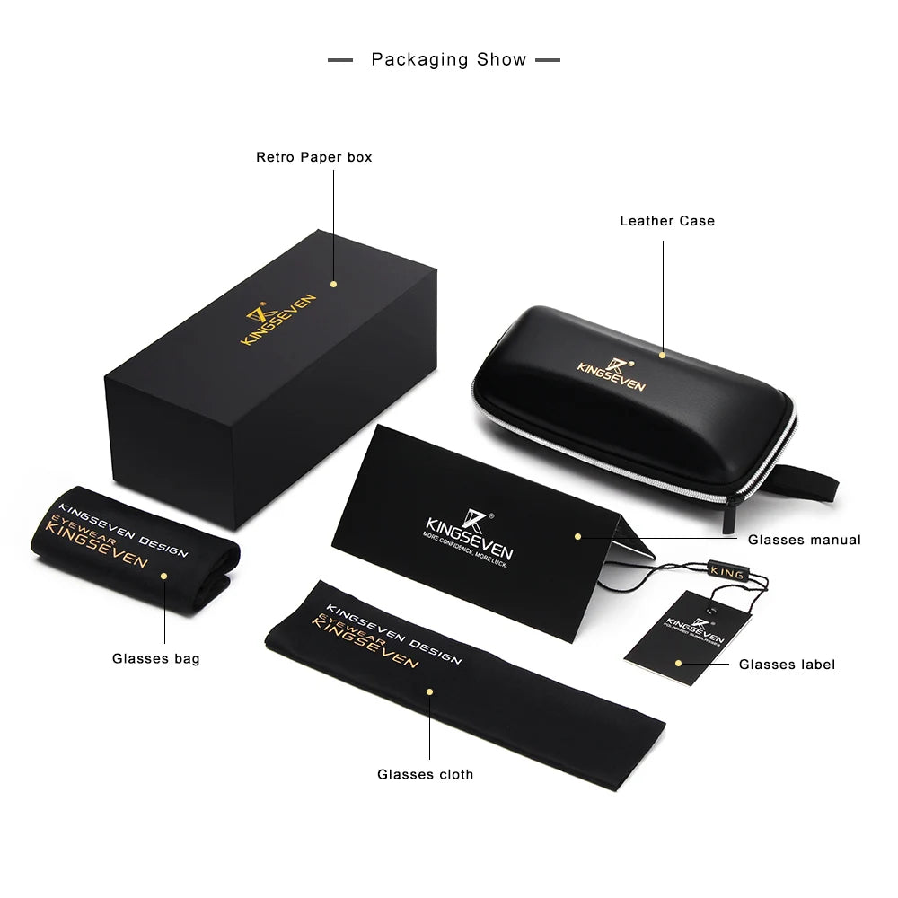 KINGSEVEN Women's Sunglasses Gradient Polarized Lens Luxury Design Ladies Elegant Lunette De Soleil Femme