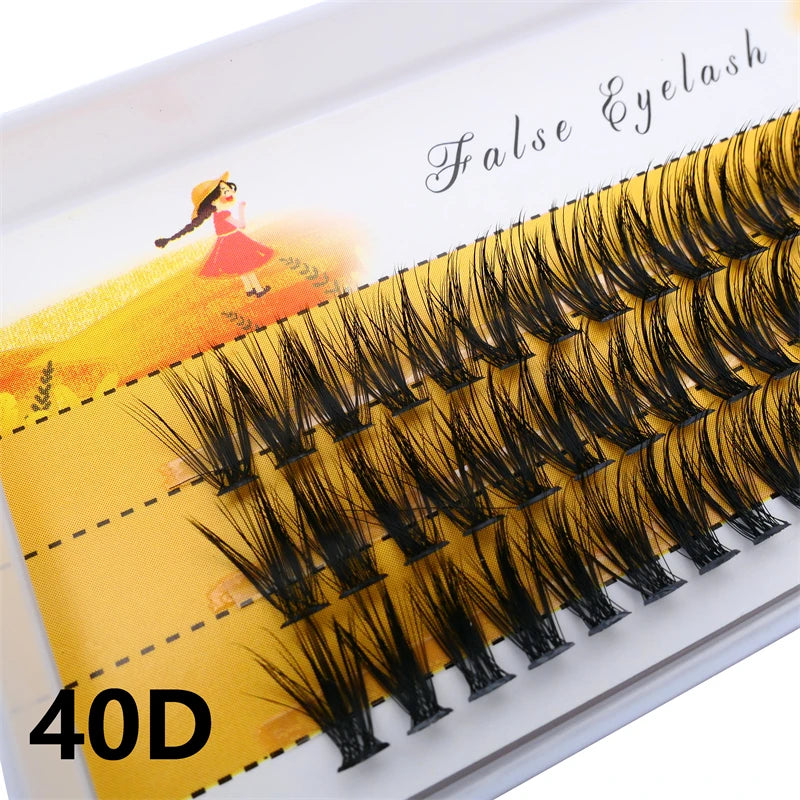 20D/30D Mink Eyelashes 1 Box /60 Bundles Natural eyelashes extension 3D Russia Individual Eyelash Cluster Makeup Tools Eye black