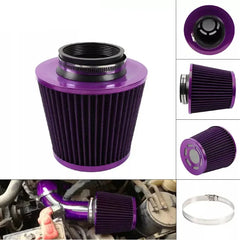 76MM Universal Car Air Filters Vent Filter High Flow Intake Kit Mesh Cone Engine Protector Replacement Auto Accessories 3 Inch