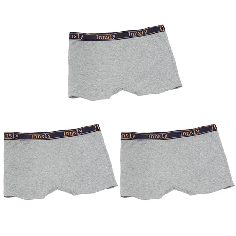 3Pcs/Set Women Boyshort Boxer Cotton White Underpant Elastic Big Size Panties Female Underwear Protective Shorts Under The Skirt