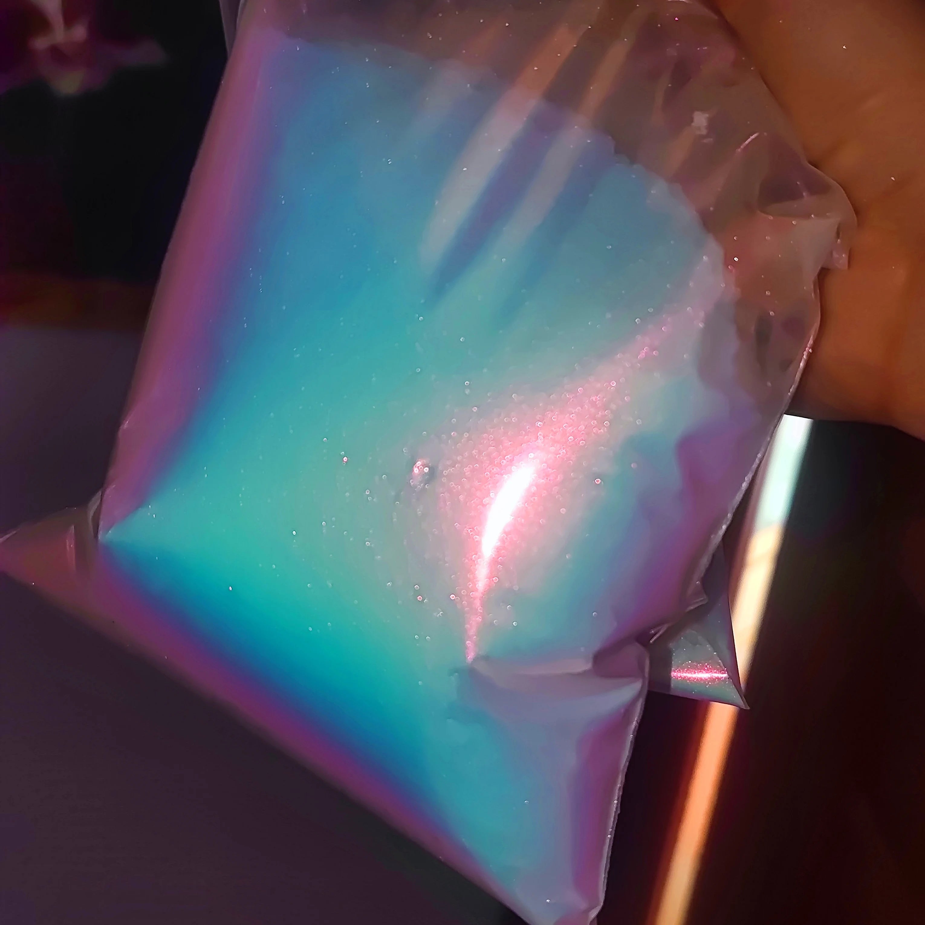 Bulk super chrome  Iridescent Rainbow Chameleon pigment powder Opal aurora nail mirror powder pigment