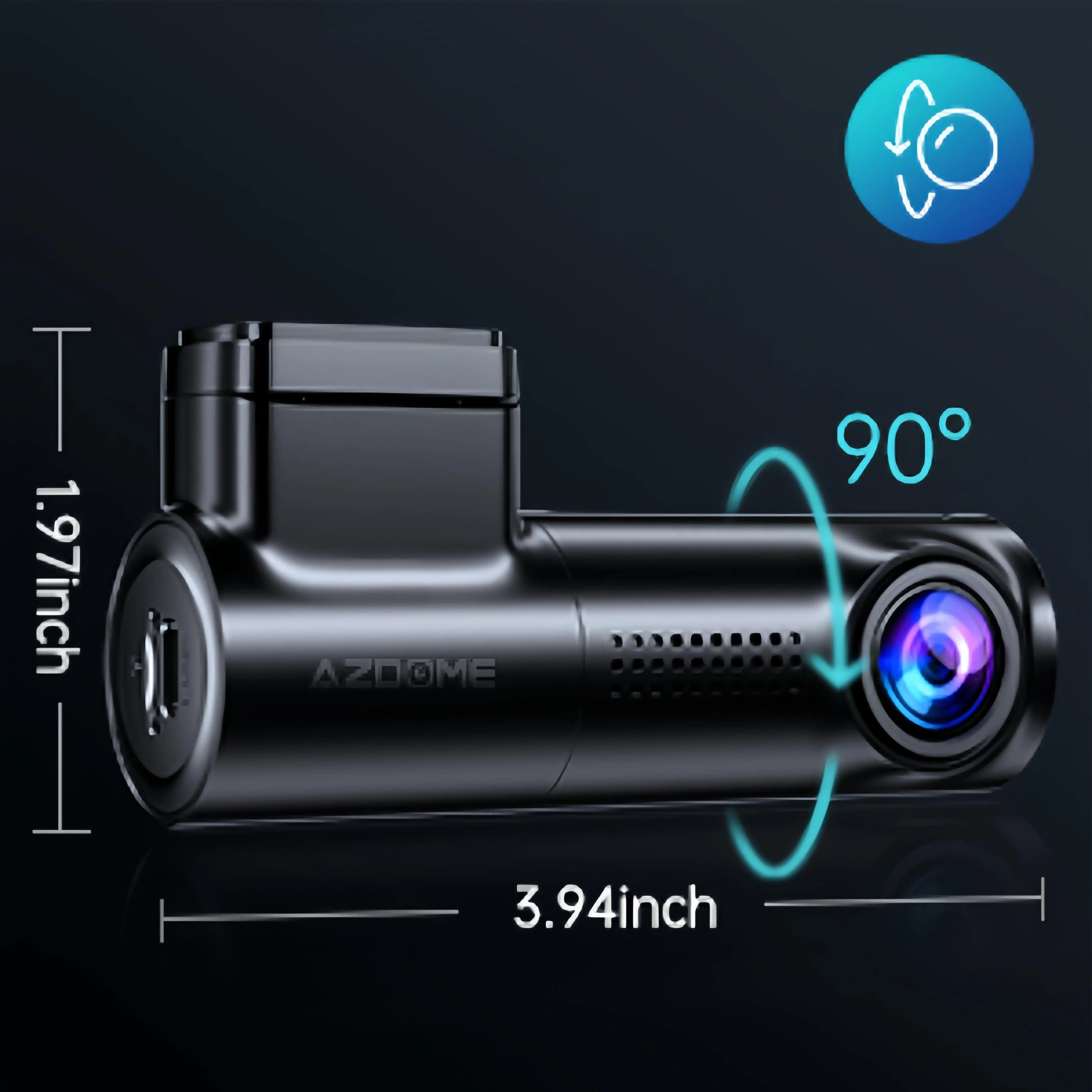 AZDOME Dash Cam 1296P WiFi Dash Camera for Cars Voice Control Dashcams Night Vision Loop Recording G-Sensor 24H Parking Monitor
