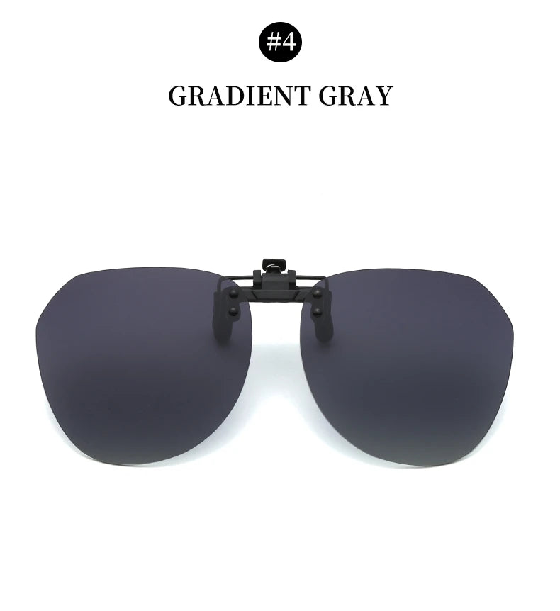 DOHOHDO New Men Women Clip On Sunglasses Polarizing UV400 Protention Vintage Clip Polarized Glasses Night Vision Driving Goggles