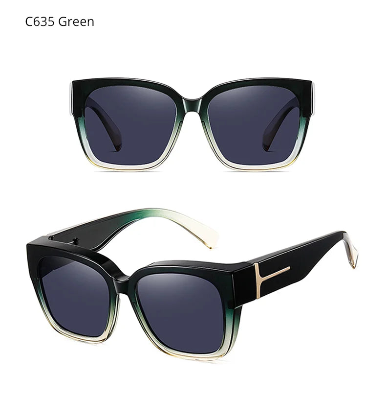 Ralferty Oversize Sunglasses Overlay Polarized UV400 Anti UVA UVB TR90 Light Weight Can Cover On Glasses Driver Shades Women