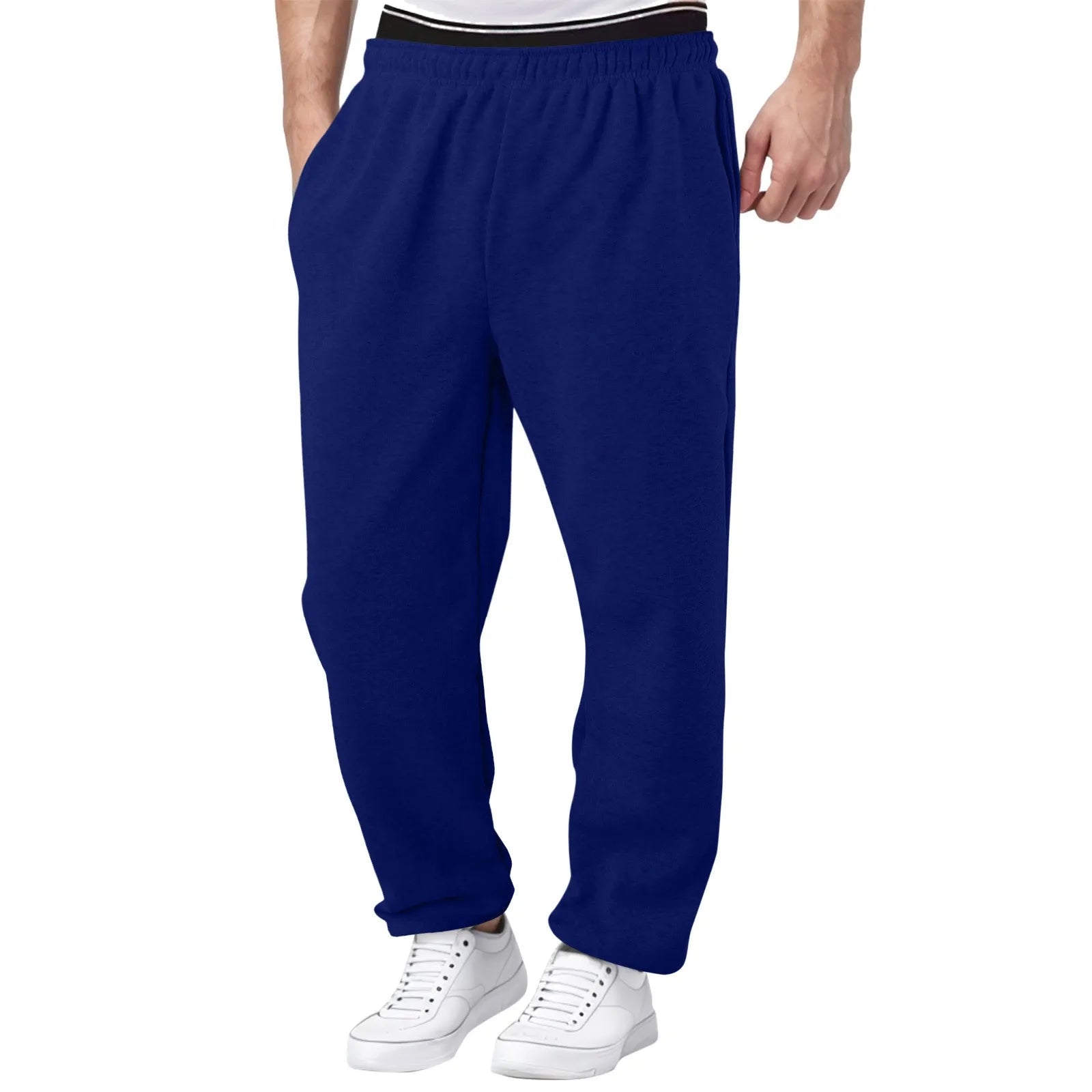 Mens Fleece Lined Sweatpants Wide Straight Leg Pants Bottom Sweatpants Joggers Pants Workout High Waisted Yoga Pants 10 Star