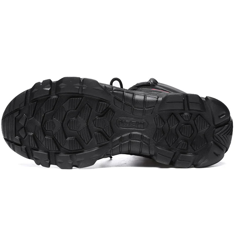 Big Size 47 Men's Boot Combat Mens Ankle Boot Tactical Warm Fur Army Boot Male Shoes Work Safety Shoes Motocycle Boots