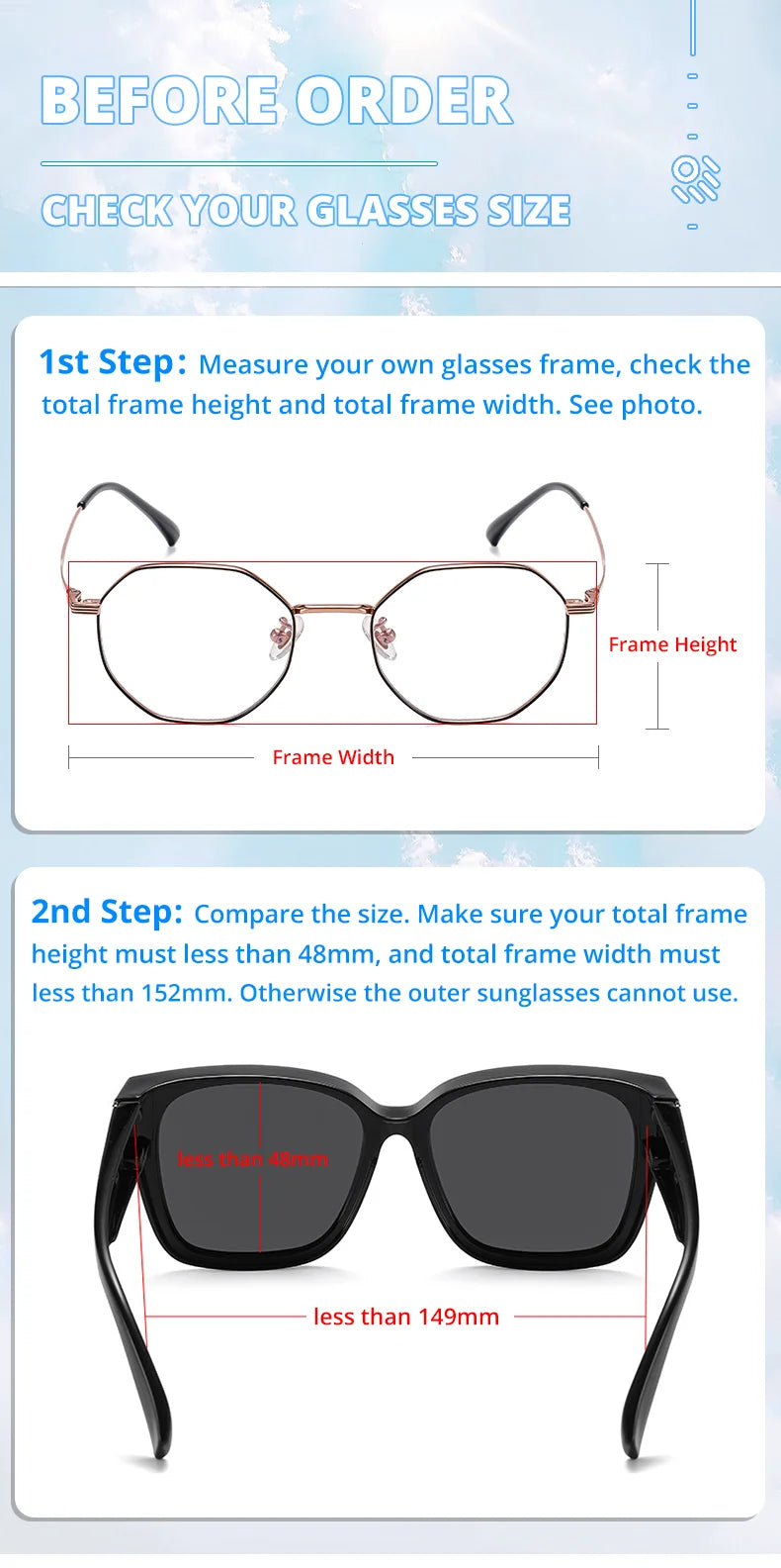 Ralferty Oversize Sunglasses Overlay Polarized UV400 Anti UVA UVB TR90 Light Weight Can Cover On Glasses Driver Shades Women