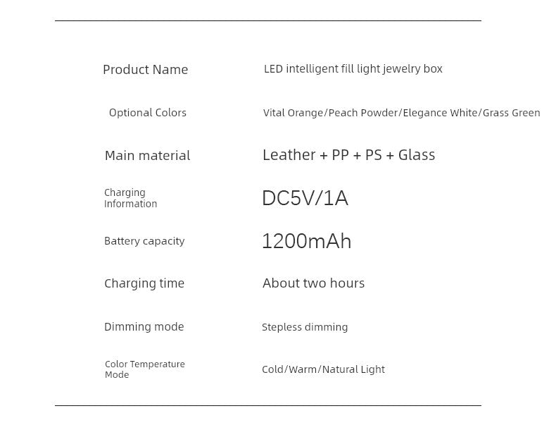 Travel Bag Mirror Desktop Desktop Cosmetic Mirror Portable with Light Women Portable Foldable Led Storage Box