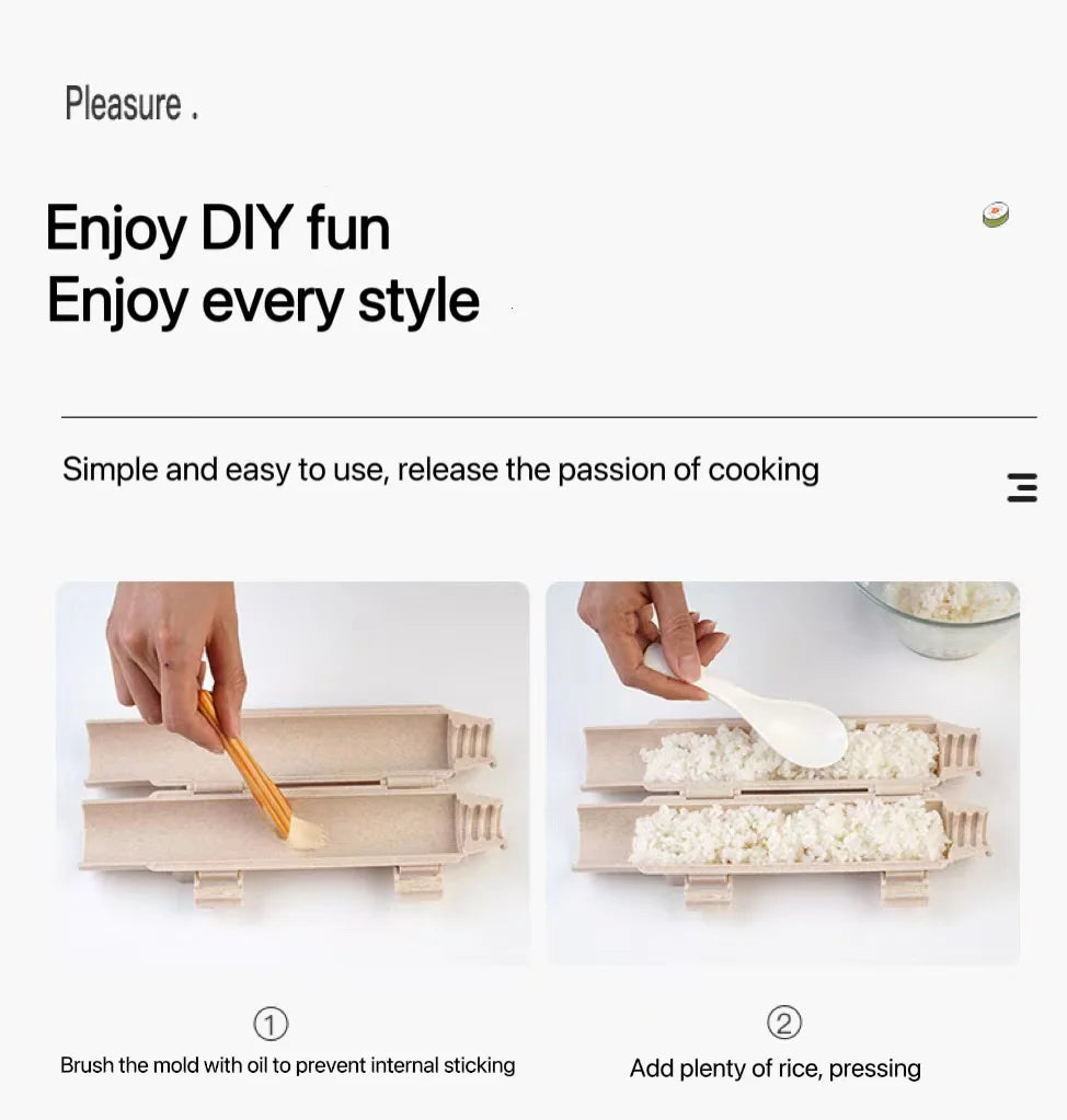 Quick Sushi Maker DIY Roller Rice Mold Meat Vegetable Rolling Mold Sushi Device Making Machine Bento Kitchen Accessories Gadgets