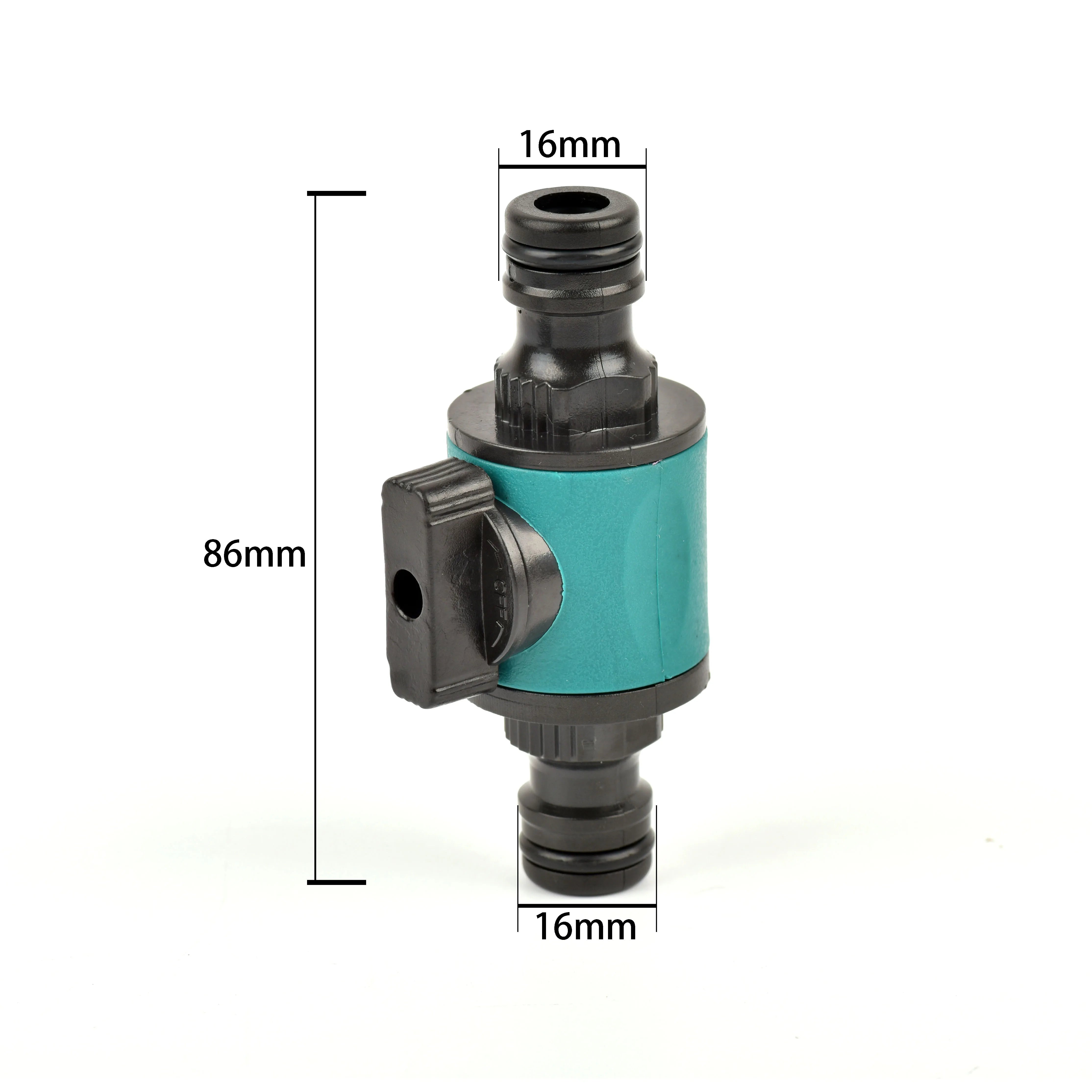 Conector rápido de válvula de plástico, rosca de 3/4" a conectores de púas de tubería de PE, adaptador de manguera de prolongación de riego de jardín de 16/20/25 mm