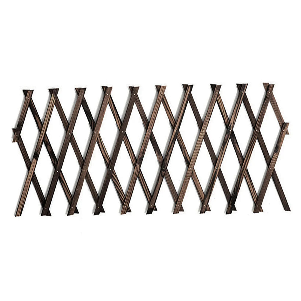 Valla de madera retráctil para jardín, decoración de pino, enrejado para plantas trepadoras, macetas para flores