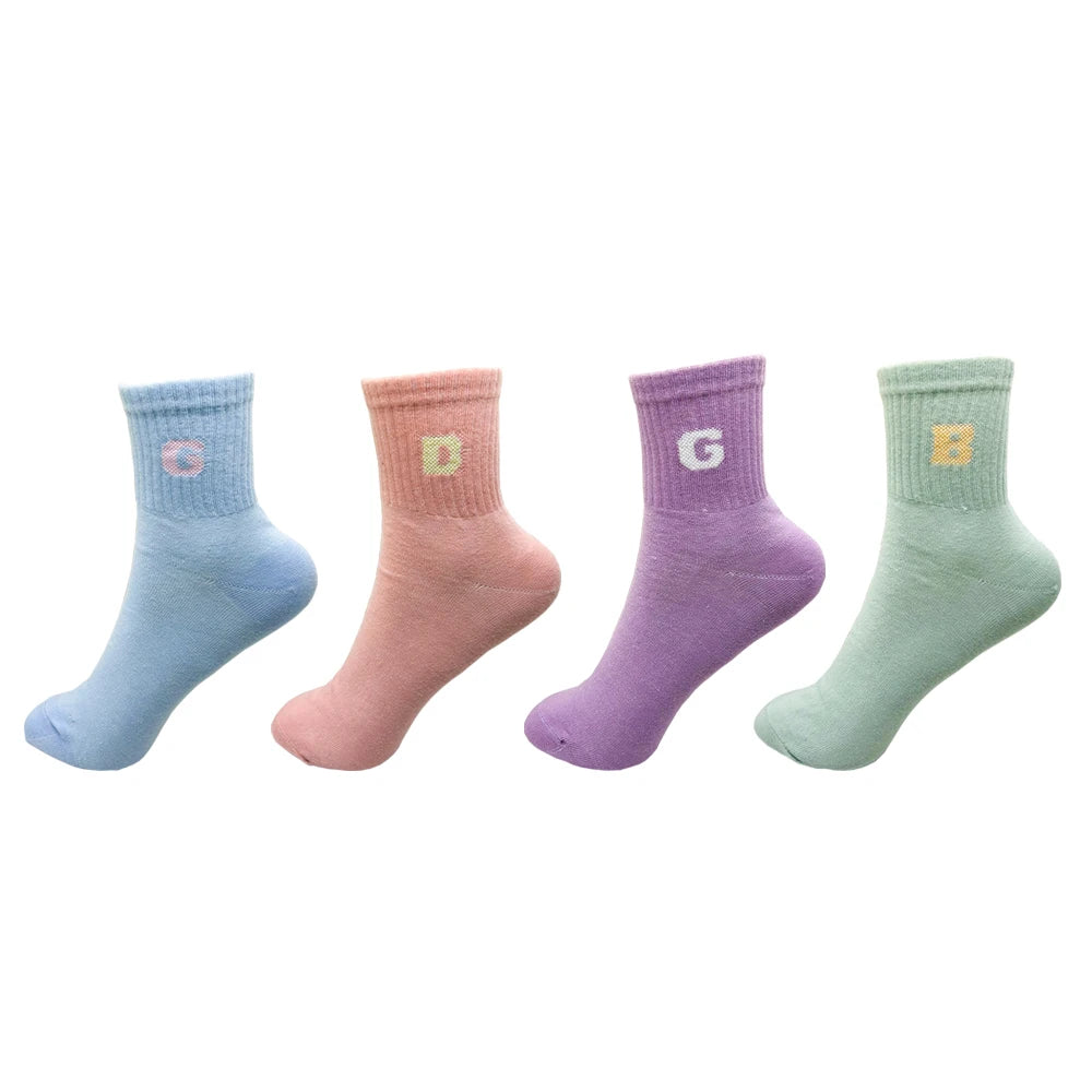 4 Pairs Woman Cotton Socks Kawaii Cute Socks For Women Cotton Female Socks Set Japanese style Stylish