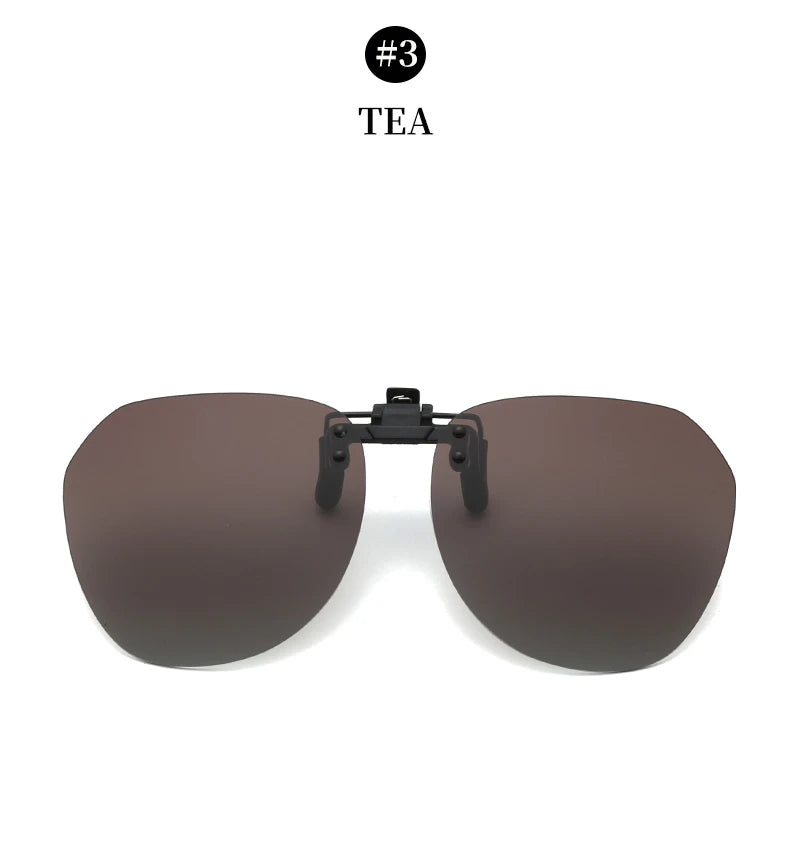 DOHOHDO New Men Women Clip On Sunglasses Polarizing UV400 Protention Vintage Clip Polarized Glasses Night Vision Driving Goggles