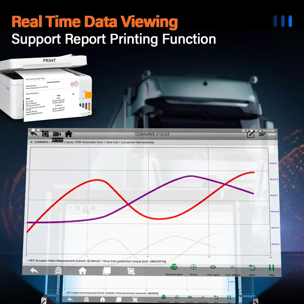 ANCEL X7 HD Heavy Duty Truck Diagnostic Tool Full System 12V 24V EPB ABS Oil Reset SAS DPF Regen TPMS ECU OBD2 Truck Scanner