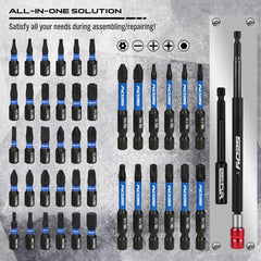SEDY 80-Piece Premium Magnetic Impact Nut Driver Set Metric & SAE with Socket Adapters, Bit Holder, Wing Nut Driver, Power Bits