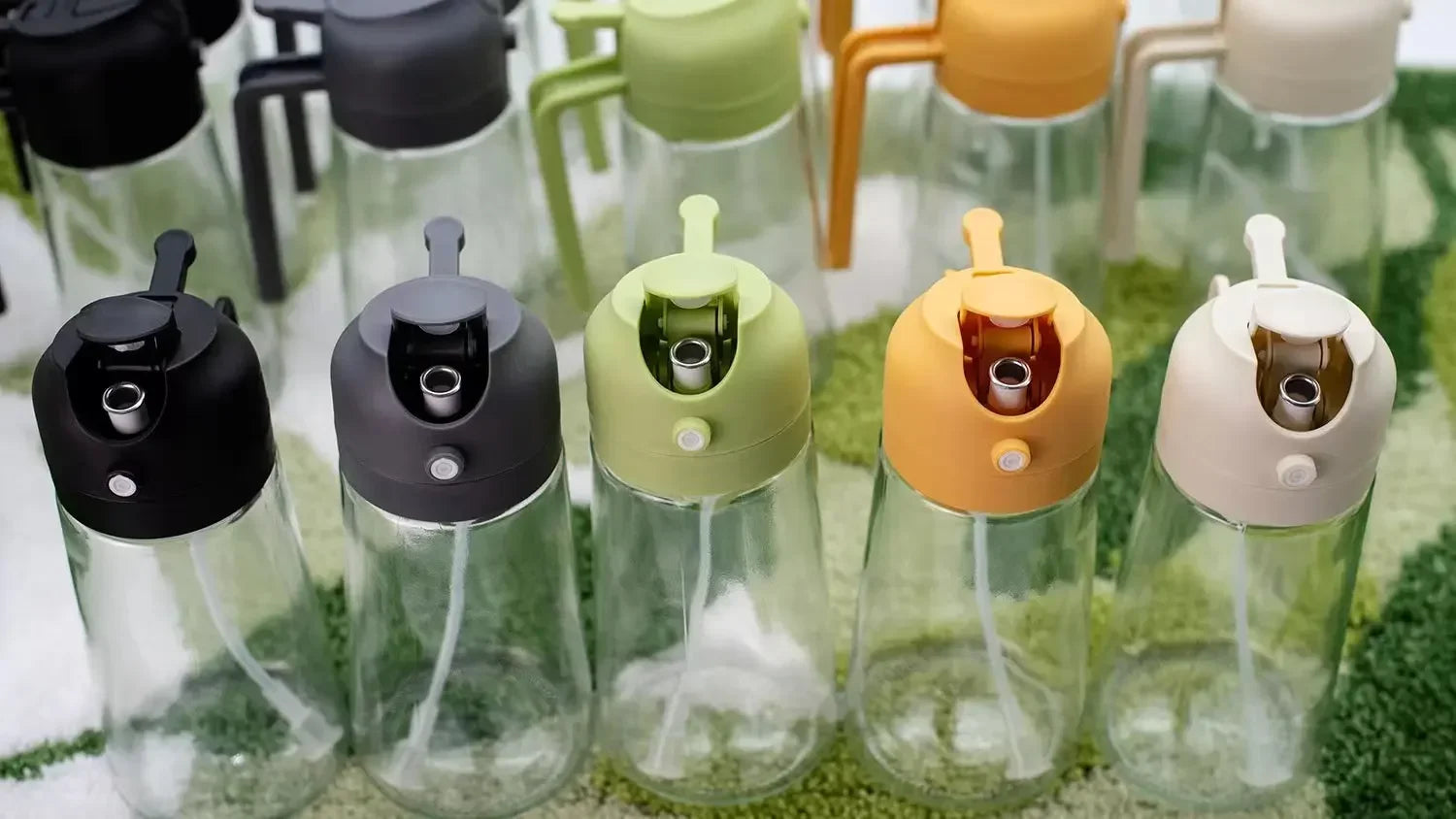 2in1 500ml Glass Oil Sprayer Oil Spray Bottle Oil Tank BBQ Kitchen Baking BBQ Picnic Kitchen Tools for Businesses