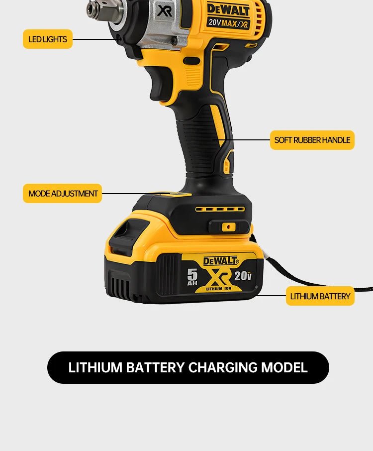 Dewalt DCF880 Cordless Electric Brushless Wrench Impact LED Light 3250RPM 205N.m Wireless Power Tool for Home Improveme