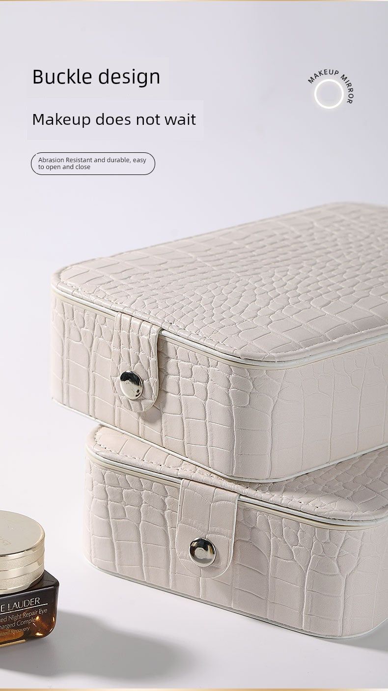 Carry Foldable Storage Box Dormitory Students Cosmetic Mirror