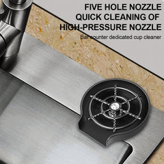 Automatic Glass Rinser High Pressure Cup Washer Faucet Glass Rinser Automatic Glass Cup Washer Kitchen Sink Accessories