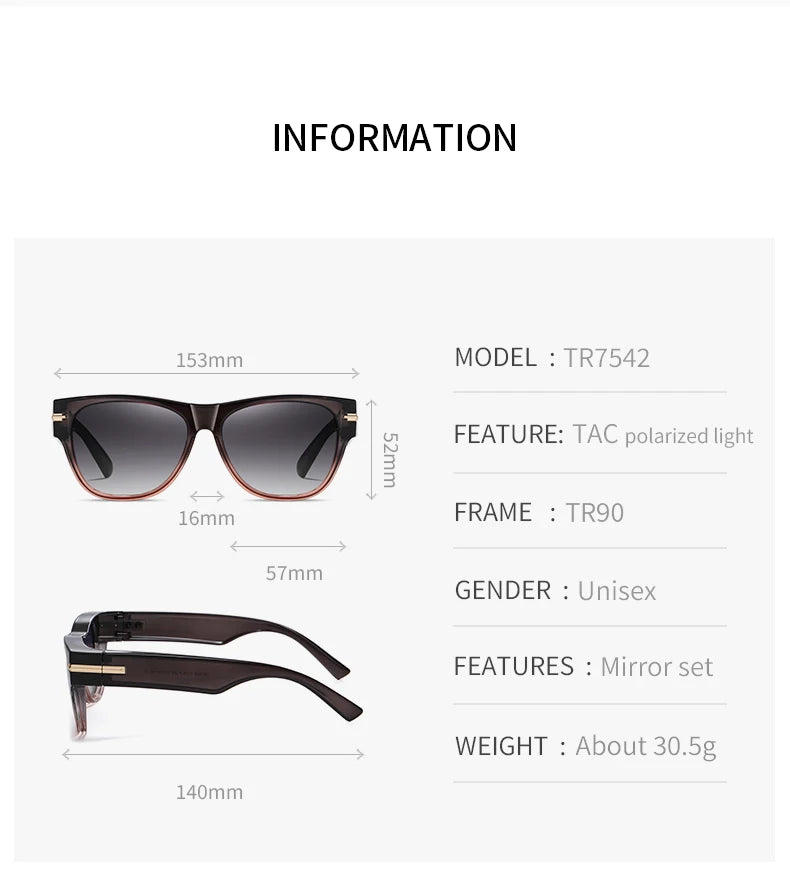 Women Polarized Sunglasses Men Myopia Set Sun Glasses UV400 Ultralight TR90 Eyeglasses Frame Beach Fishing Anti Glare Eyewear