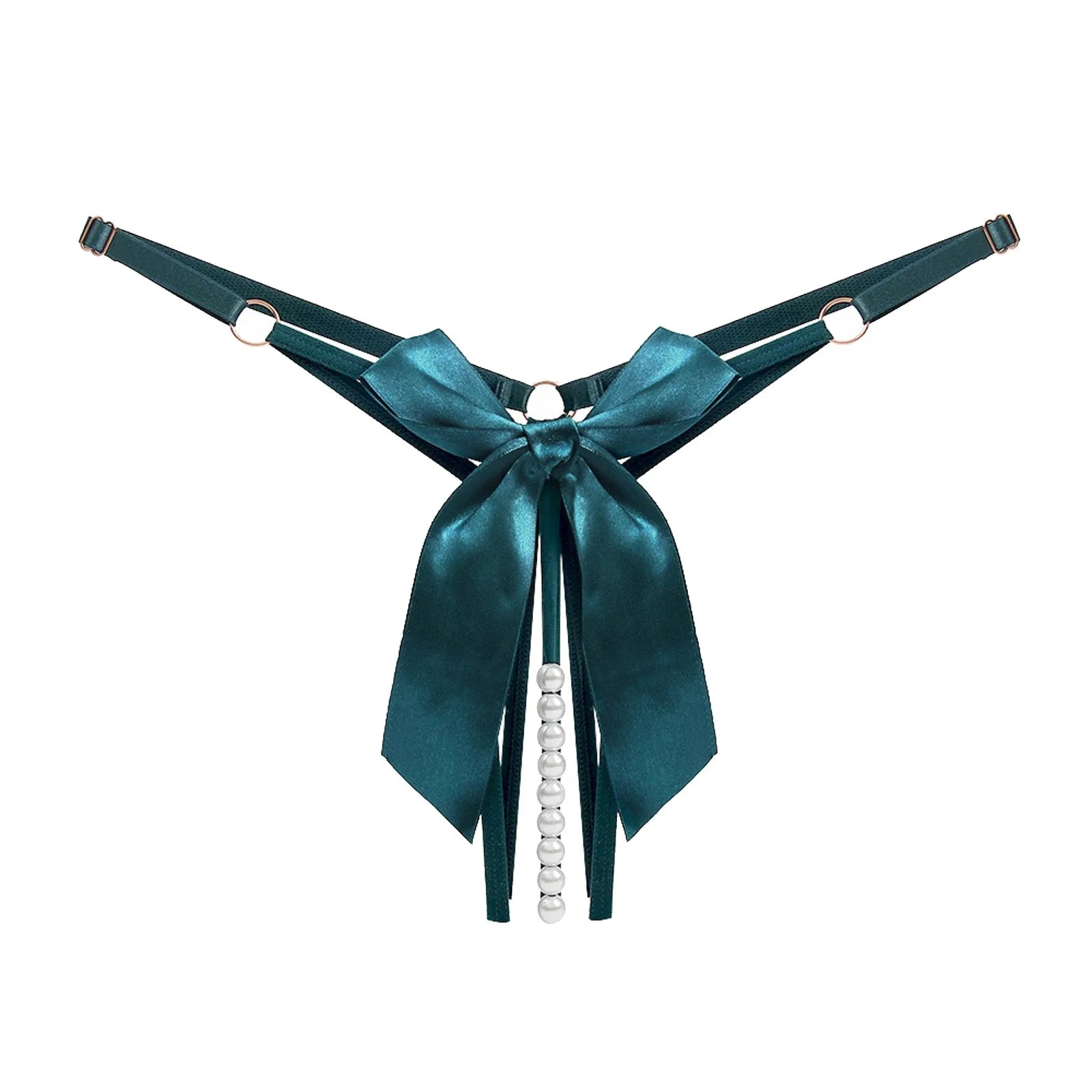 Ladies Crotch Opening Sexy Panties Strappy Bowknot Beading Underwear Women Pearl Hollow Out Thongs Bandage Sexy Lingerie трусы