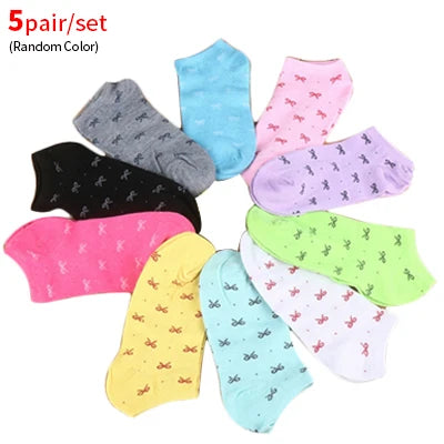 10Pcs/5Pair Unisex Socks Women Men Black White Gray Ankle Socks Female Male Solid Color Socks High Quality Cotton Short Socks