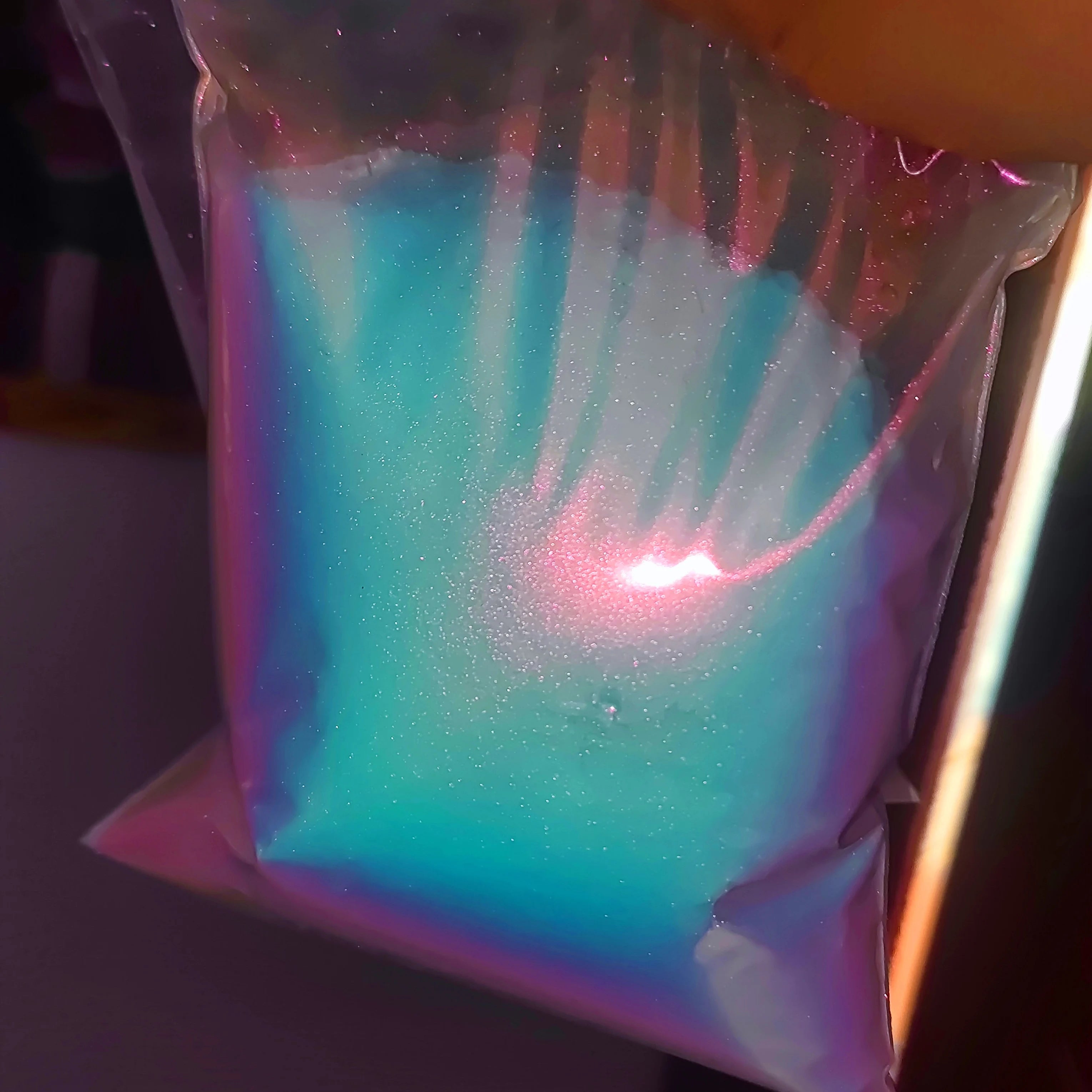 Bulk super chrome  Iridescent Rainbow Chameleon pigment powder Opal aurora nail mirror powder pigment